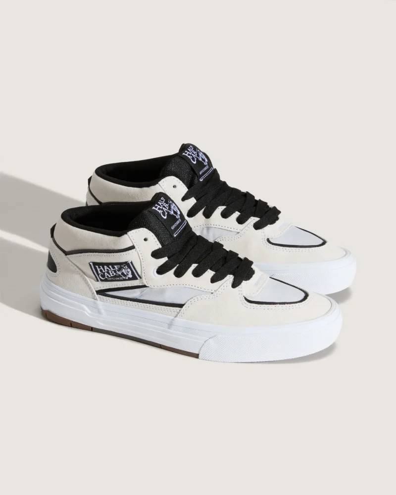 VANS - נעלי סקייט Skate Half Cab Wafflecup – V00D9ZYB2 – white-black – 1