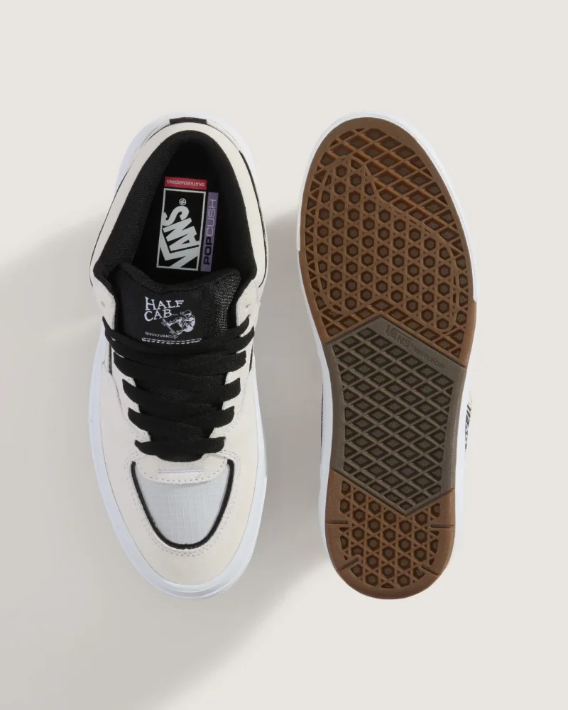 VANS - נעלי סקייט Skate Half Cab Wafflecup – V00D9ZYB2 – white-black – 2