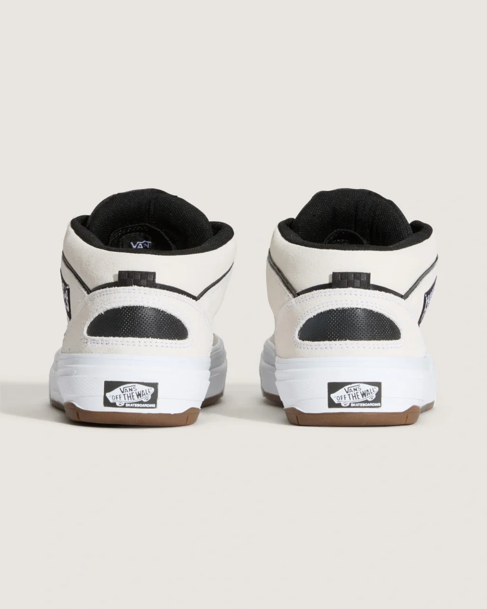 VANS - נעלי סקייט Skate Half Cab Wafflecup – V00D9ZYB2 – white-black – 3
