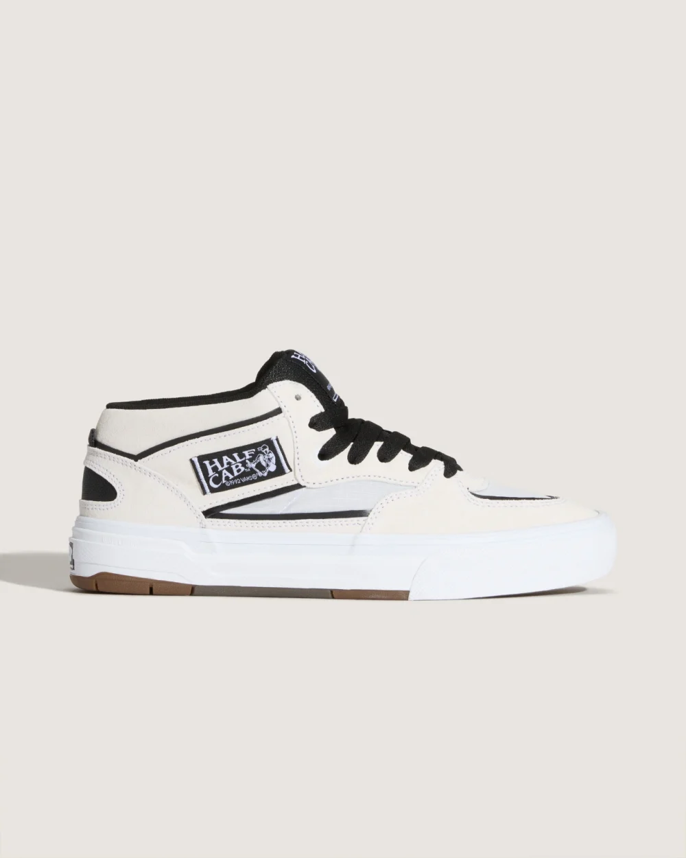 VANS - נעלי סקייט Skate Half Cab Wafflecup – V00D9ZYB2 – white-black – 4