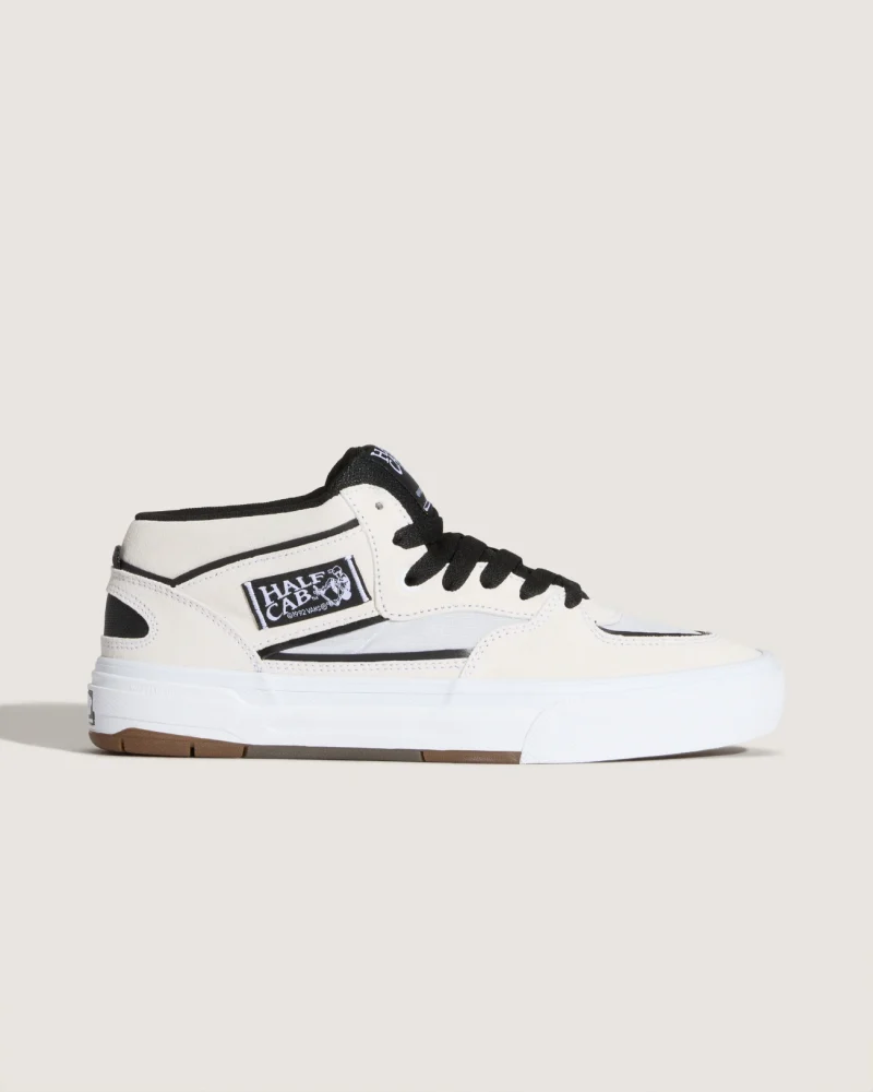 VANS - נעלי סקייט Skate Half Cab Wafflecup – V00D9ZYB2 – white-black – 4