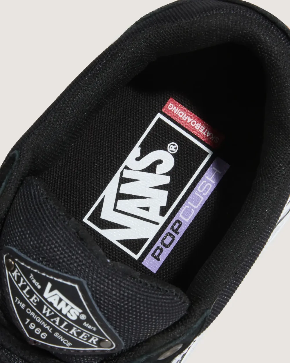 VANS - נעלי סקייט Skate Kyle Walker Wafflecup – V00DA4MCG – black-white – 5