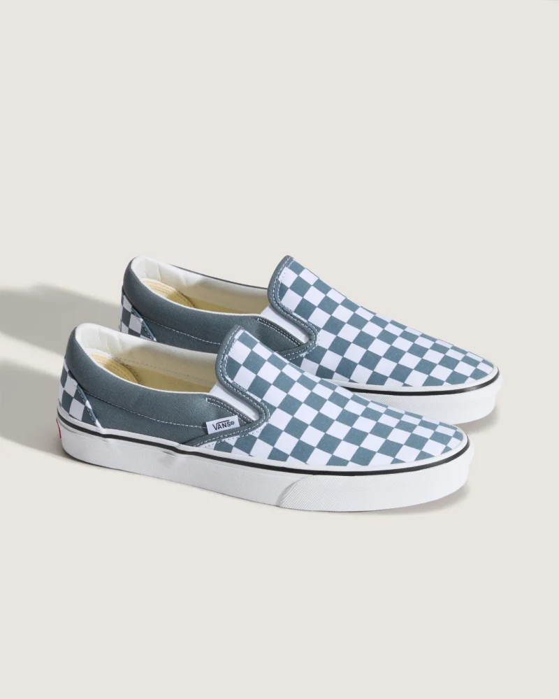 VANS - נעלי סניקרס Classic Slip-On – V00DAHRV2 – color-theory-checkerboard-stormy-weather – 1