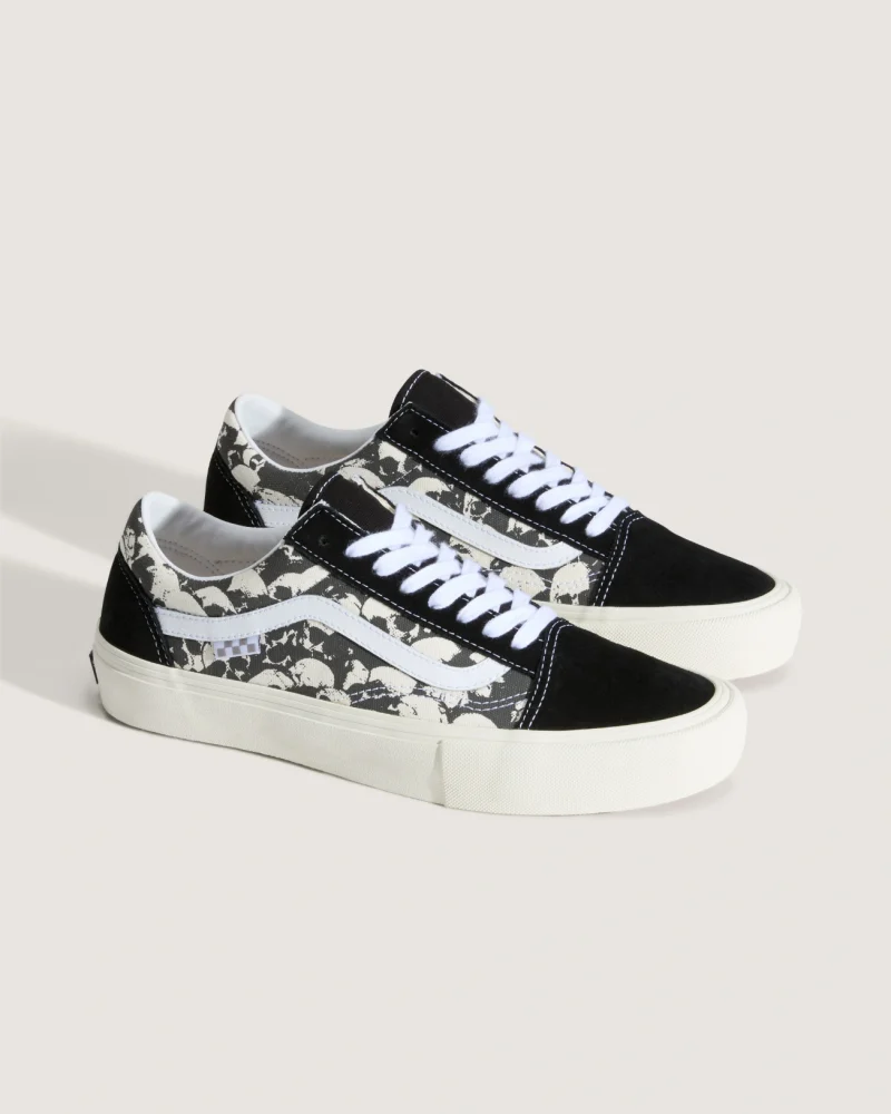 VANS - נעלי סקייט Skate Old Skool – V00EDN9X1 – skull-pile-black-white-gum – 1