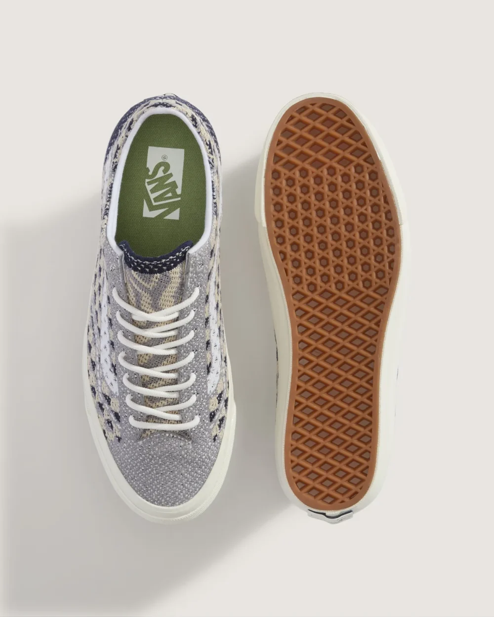 VANS - נעלי סניקרס Lx Old Skool 36 Ek – V00EFK85T – geo-check-frost-gray – 2