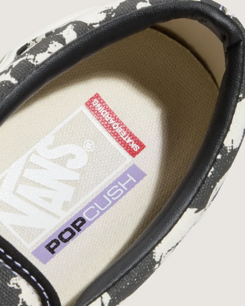 VANS - נעלי סקייט Skate Slip-On – V00EG59X1 – skull-pile-black-white-gum – 4