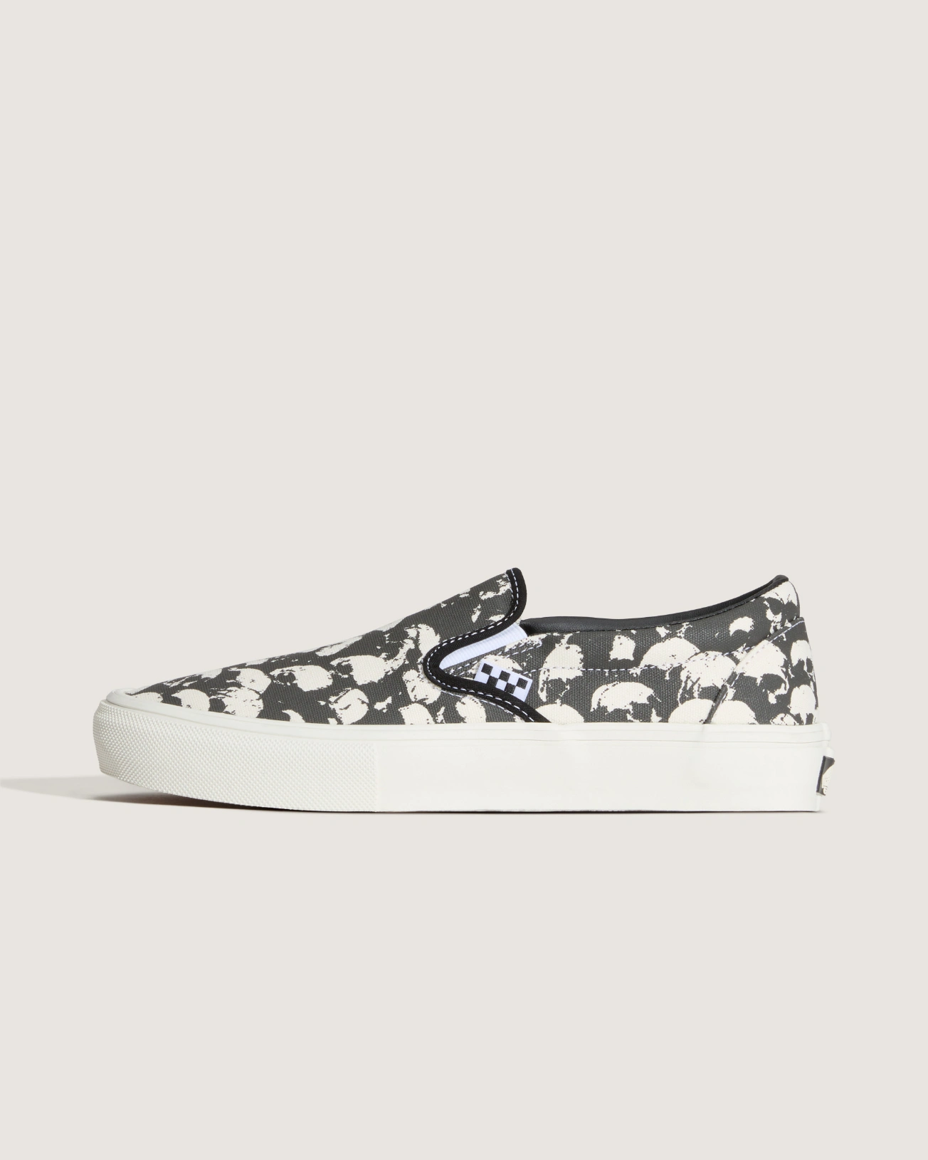 VANS - נעלי סקייט Skate Slip-On – V00EG59X1 – skull-pile-black-white-gum – 1