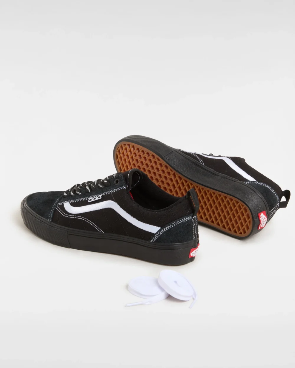 VANS - נעלי סקייט Skate Old Skool – V00EKUBKA – black-black – 2