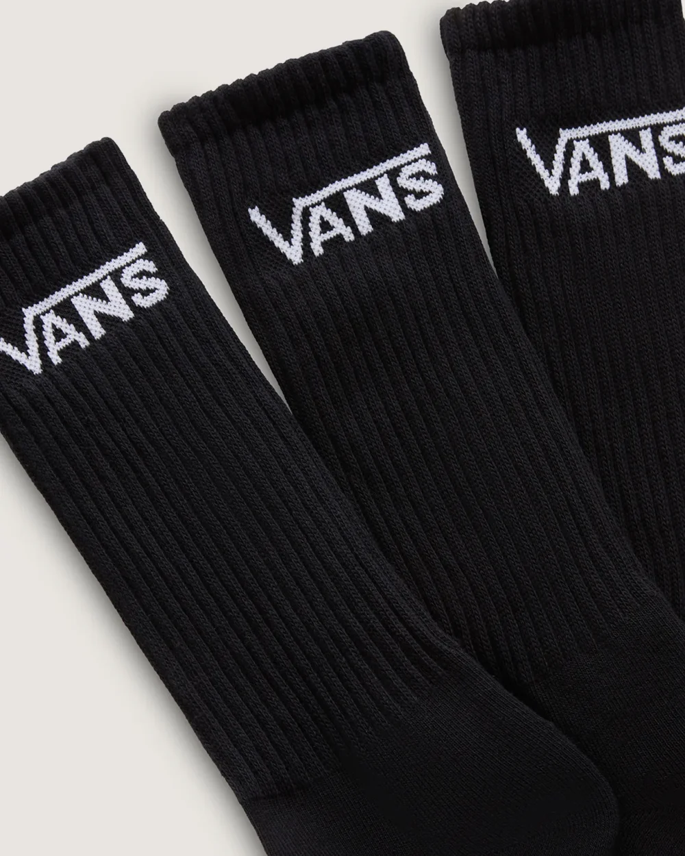 VANS - מארז 3 גרביים Classic Crew – V00F0XBLK – black – 1