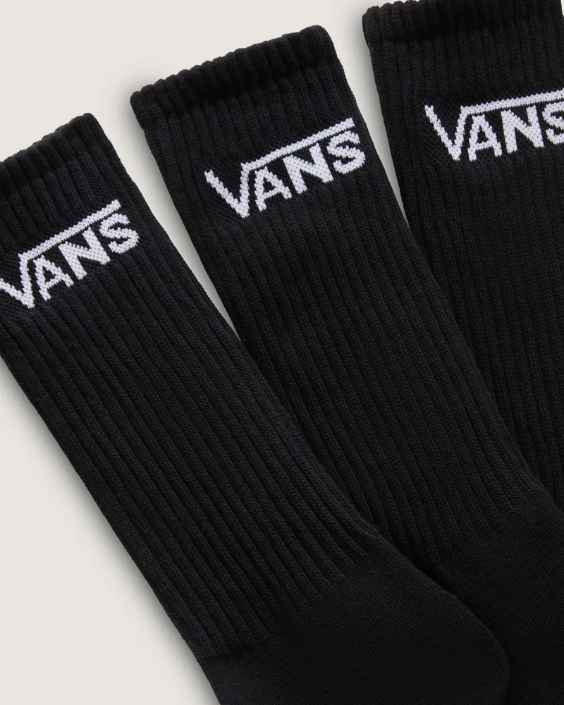 VANS - מארז 3 גרביים Classic Crew – V00F0XBLK – black – 1