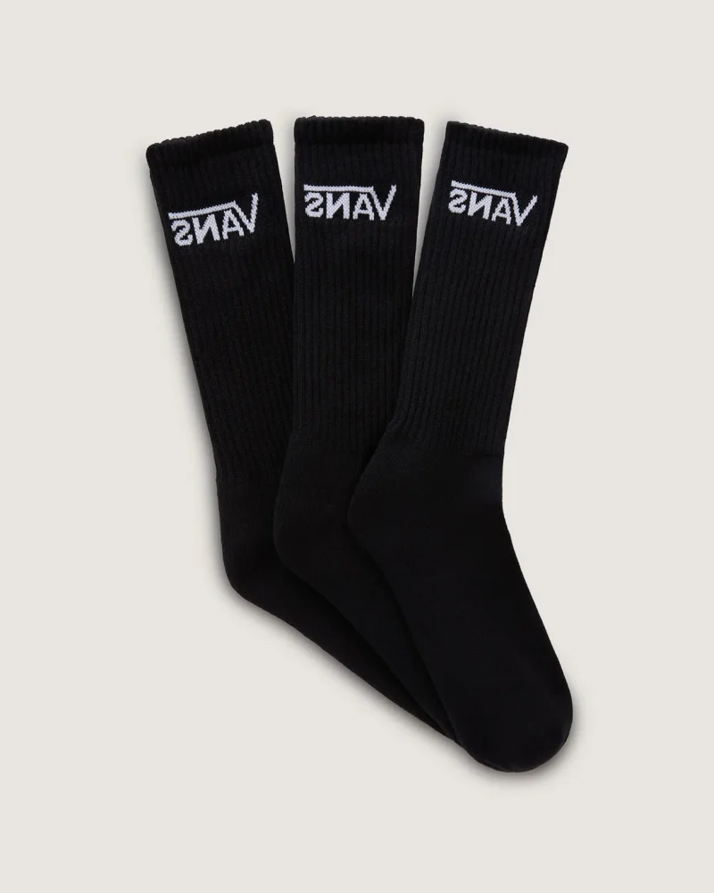 VANS - מארז 3 גרביים Classic Crew – V00F0XBLK – black – 1