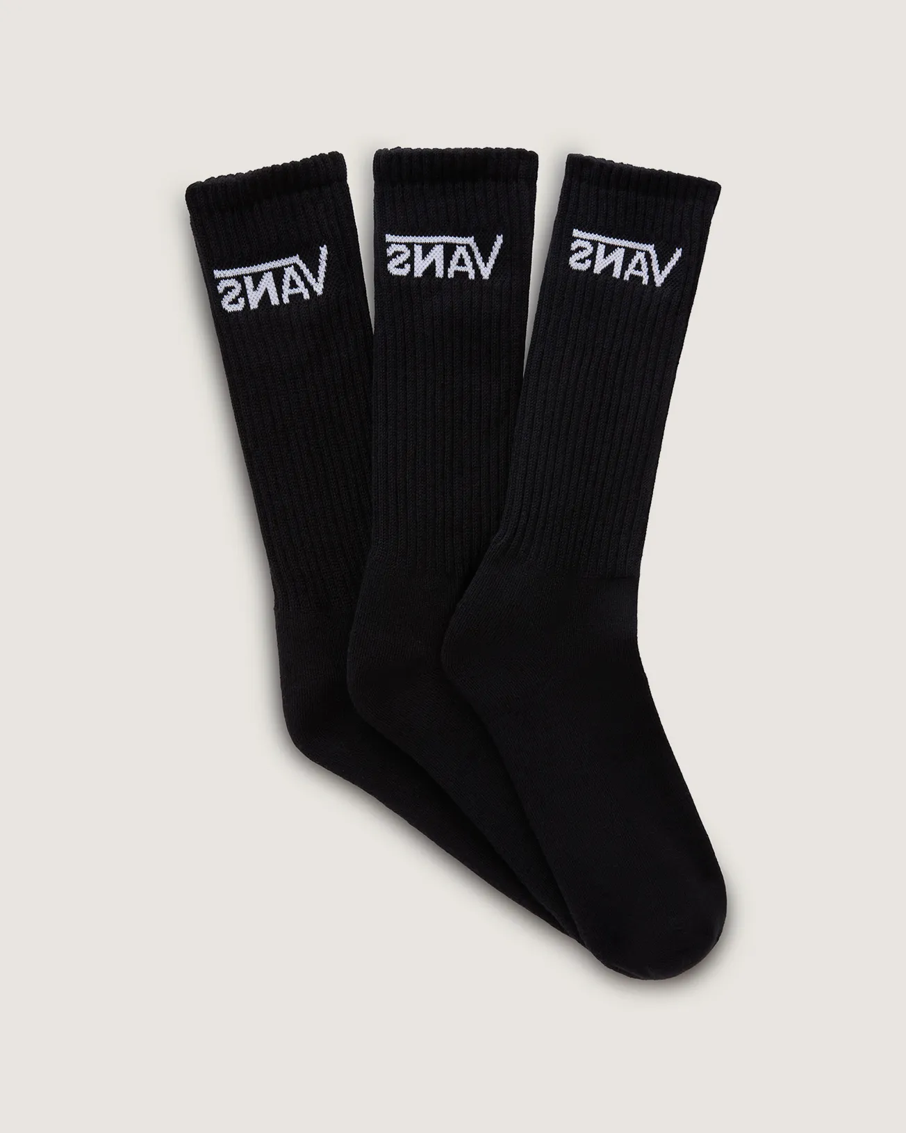 VANS - מארז 3 גרביים Classic Crew – V00F0XBLK – black – 1
