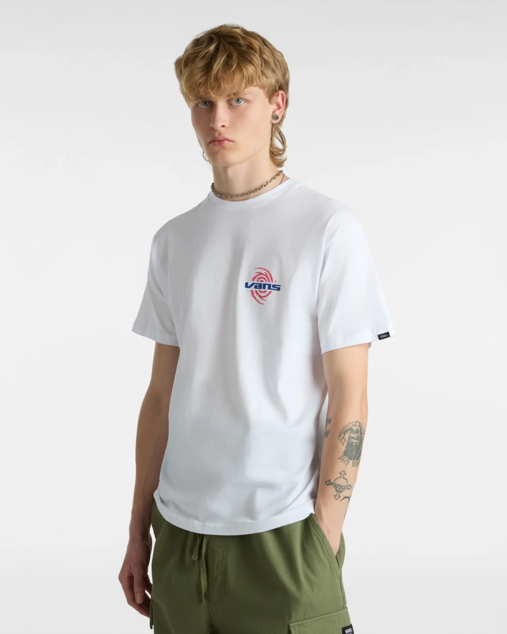VANS - טי שירט Wormhole Warped – V00G44WHT – white – 2