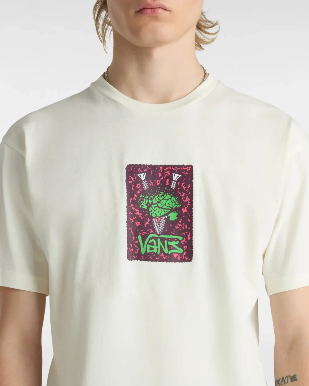 VANS - טי שירט Thinkv – V00G4JFS8 – marshmallow – 3