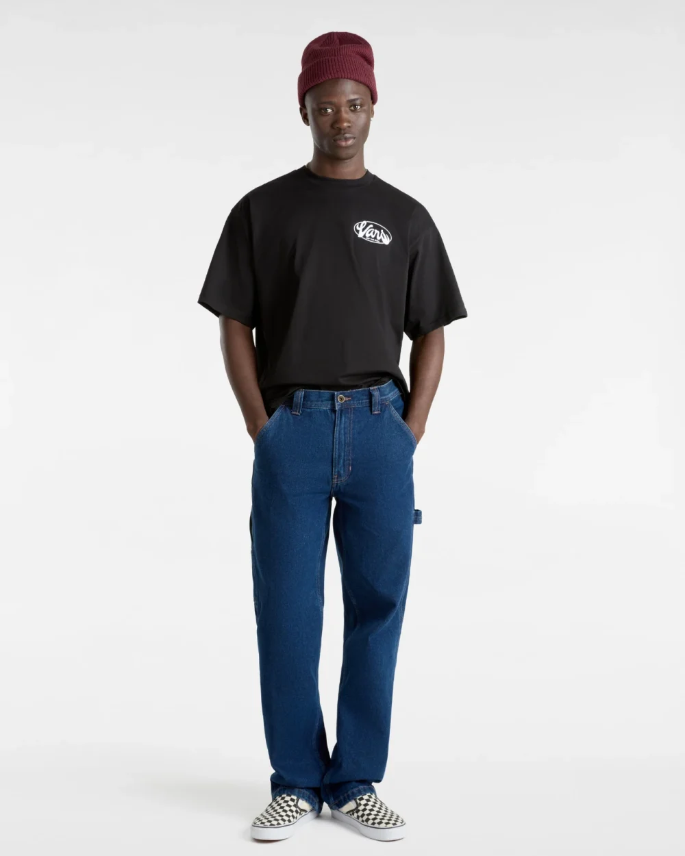 VANS - ג'ינס Drill Chore Relaxed Carpenter – V00G6EDDN – dark-denim – 5