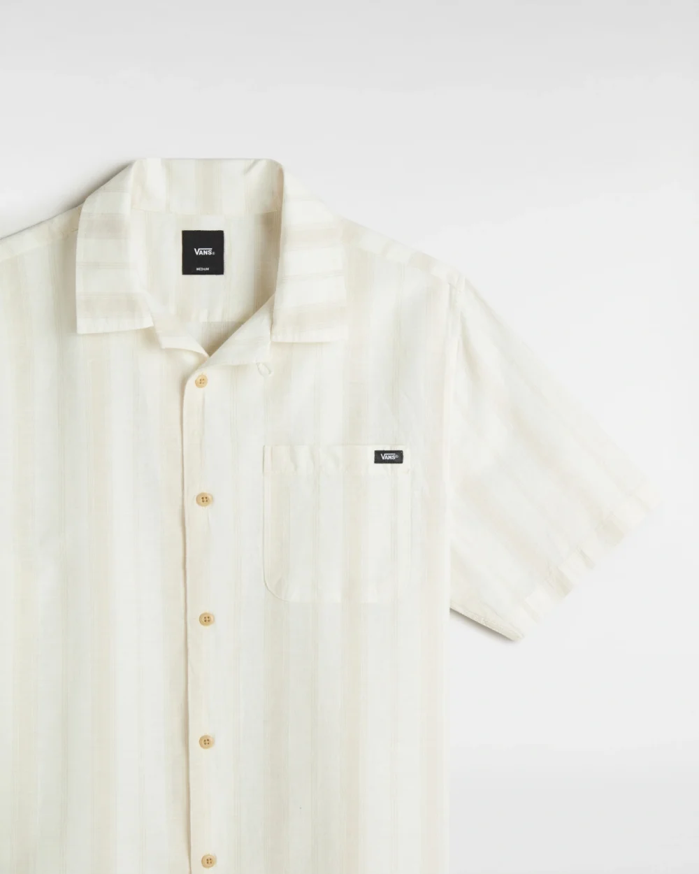 VANS - חולצה מכופתרת קצרה Carnell Woven – V00G7FD0D – marshmallow-oatmeal – 5