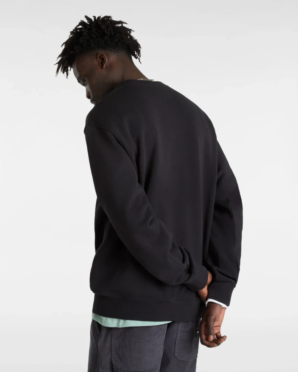 VANS - סווטשירט Original Standards Loose Crew – V00GE9BLK – black – 2
