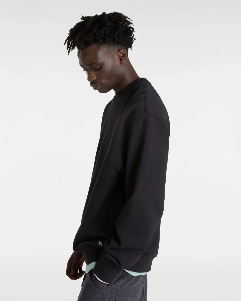 VANS - סווטשירט Original Standards Loose Crew – V00GE9BLK – black – 3