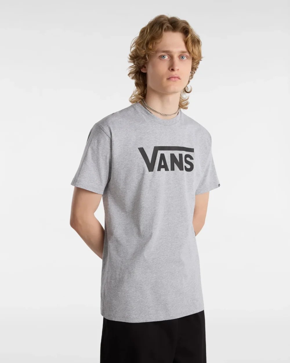 VANS - טי שירט Classic – V00GGGATJ – athletic-heather-black – 4