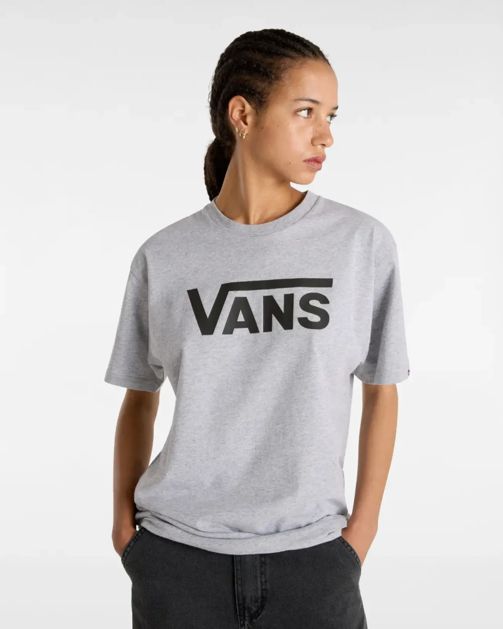 VANS - טי שירט Classic – V00GGGATJ – athletic-heather-black – 6