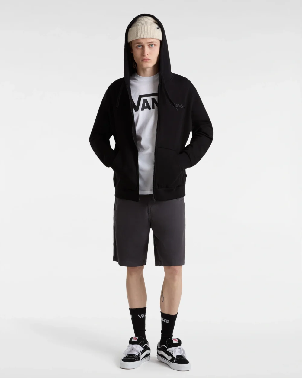 VANS - טי שירט Classic – VGGGYB2 – white-black – 2