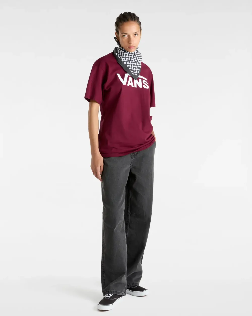 VANS - טי שירט Classic – V00GGGZ28 – burgundy-white – 3