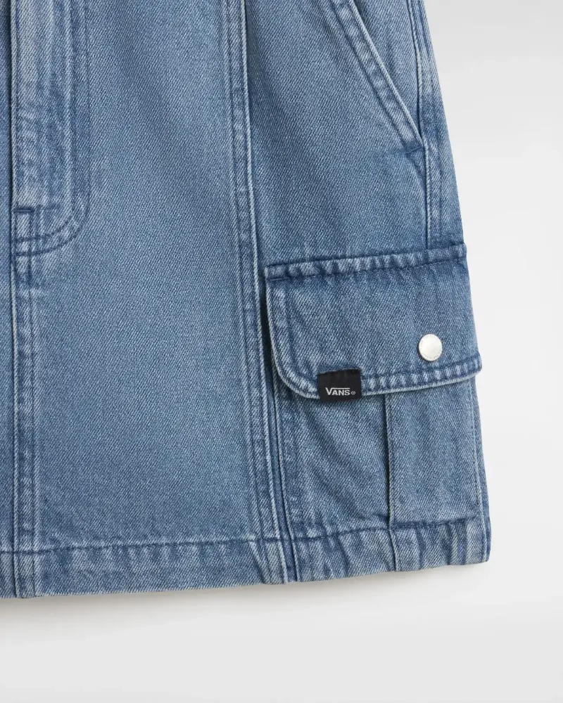 VANS - חצאית Sidewalk Denim – V00GJE7W6 – stone-wash – 7