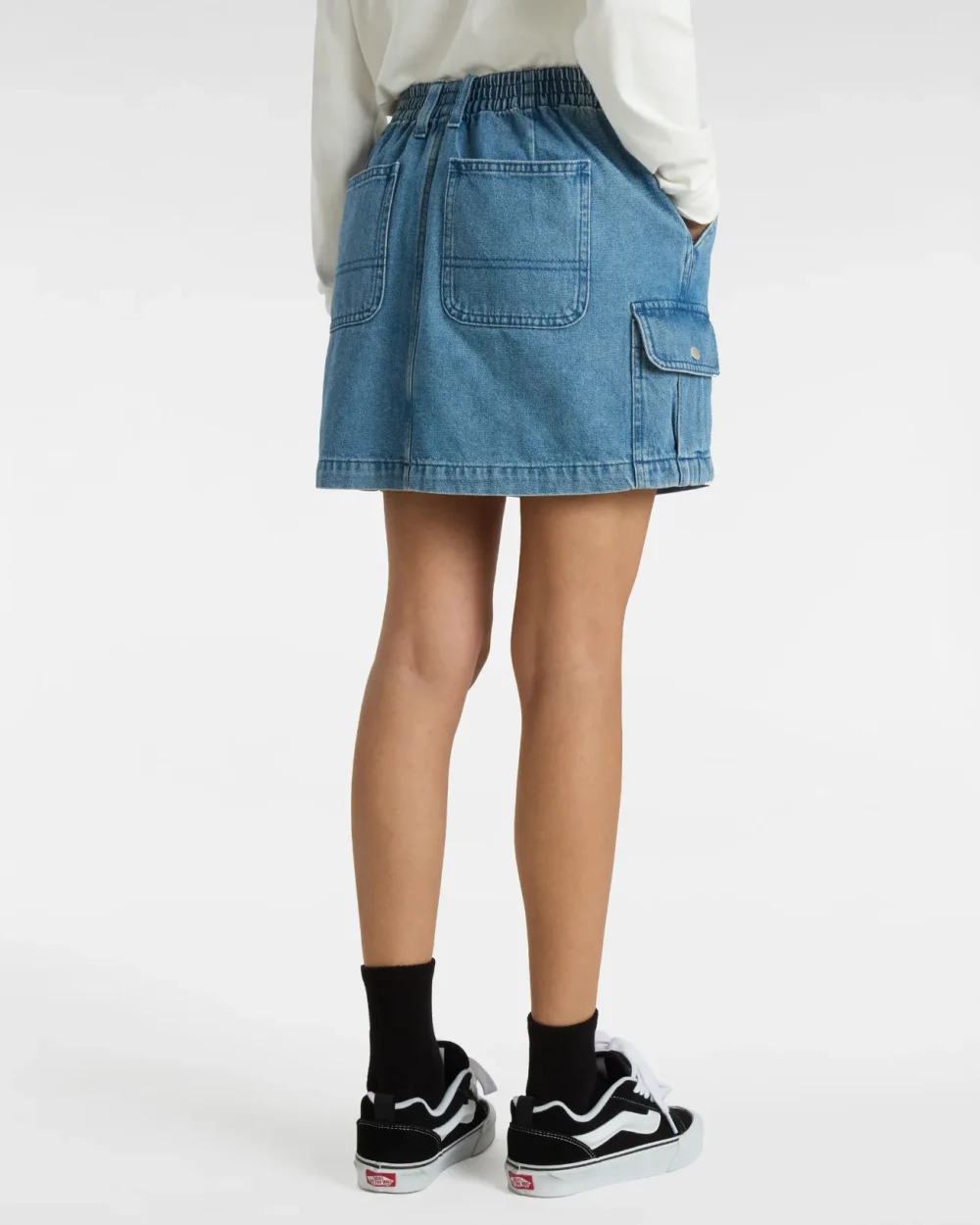 VANS - חצאית Sidewalk Denim – V00GJE7W6 – stone-wash – 2