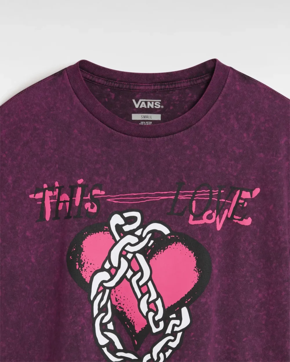 VANS - טי שירט Love Shackle Oversized – V00GK6D34 – black-pink-glo – 5