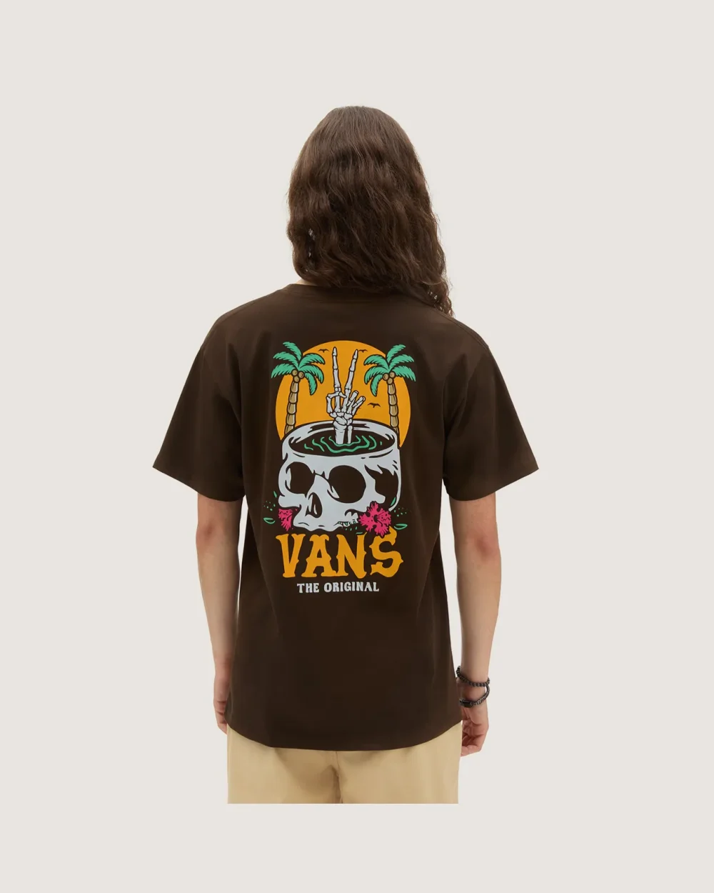 VANS - טי שירט Skv Peace Palm – V00GWZ3N1 – demitasse – 1