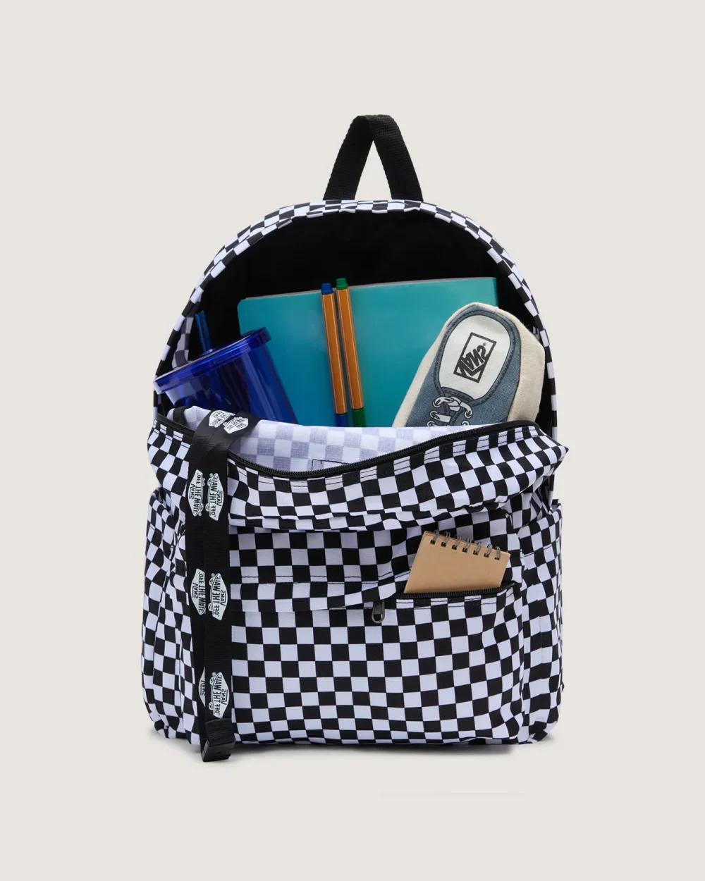 VANS - תיק גב Old Skool Check – V00H4XY28 – black-white – 1