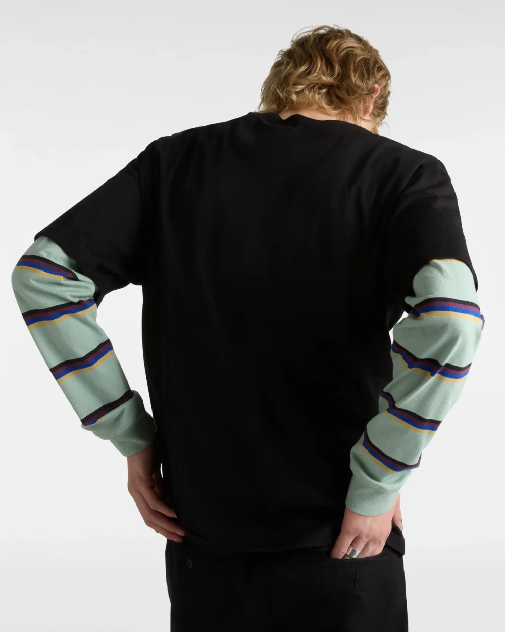 VANS - טי שירט Vans Sport Loose Fit – V00H5HBLK – black – 2