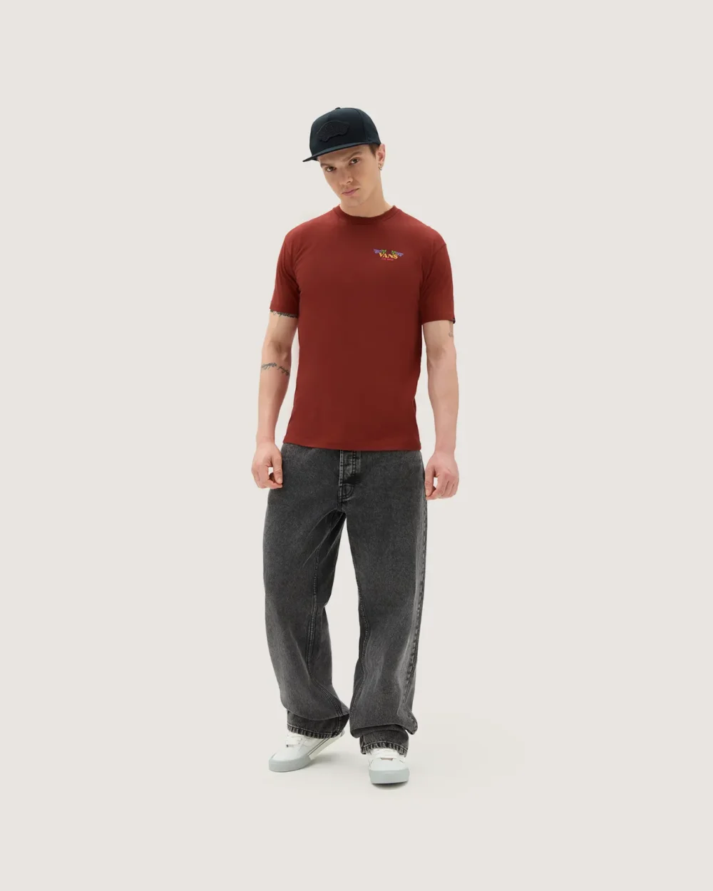 VANS - טי שירט Rock And Bones – V00H9BADU – burnt-henna – 1