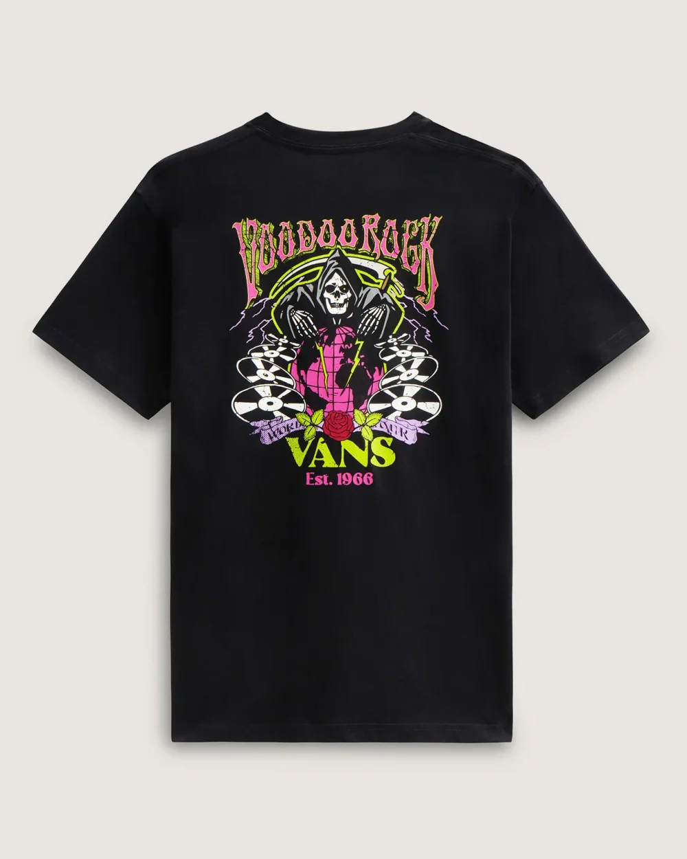 VANS - טי שירט Rock And Bones – V00H9BBLK – black – 4