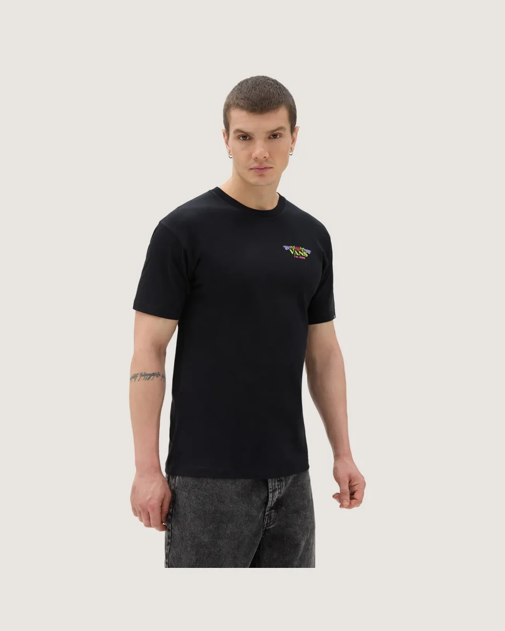 VANS - טי שירט Rock And Bones – V00H9BBLK – black – 2