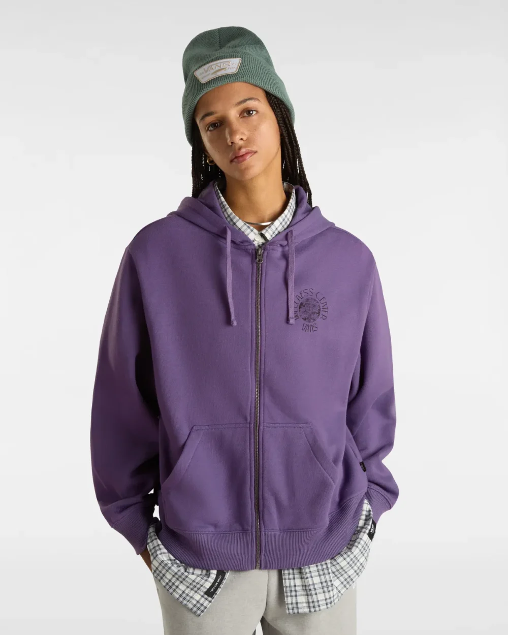 VANS - קפוצ'ון Wellness Blousant Zip – V00HCTCIF – grape-jam – 2