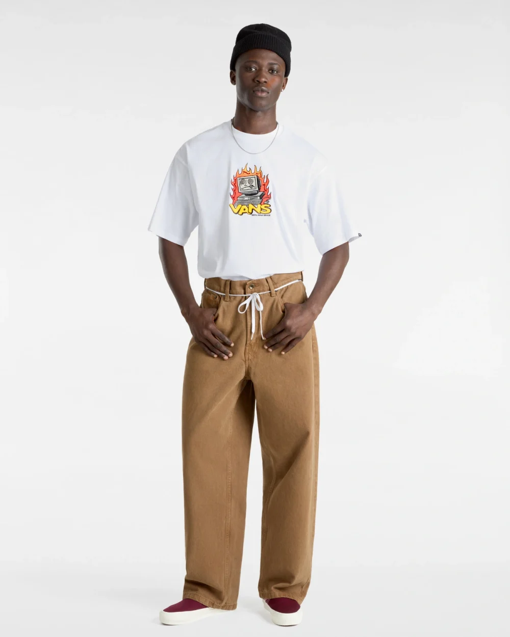 VANS - טי שירט Digital Repair – V00HFKWHT – white – 4