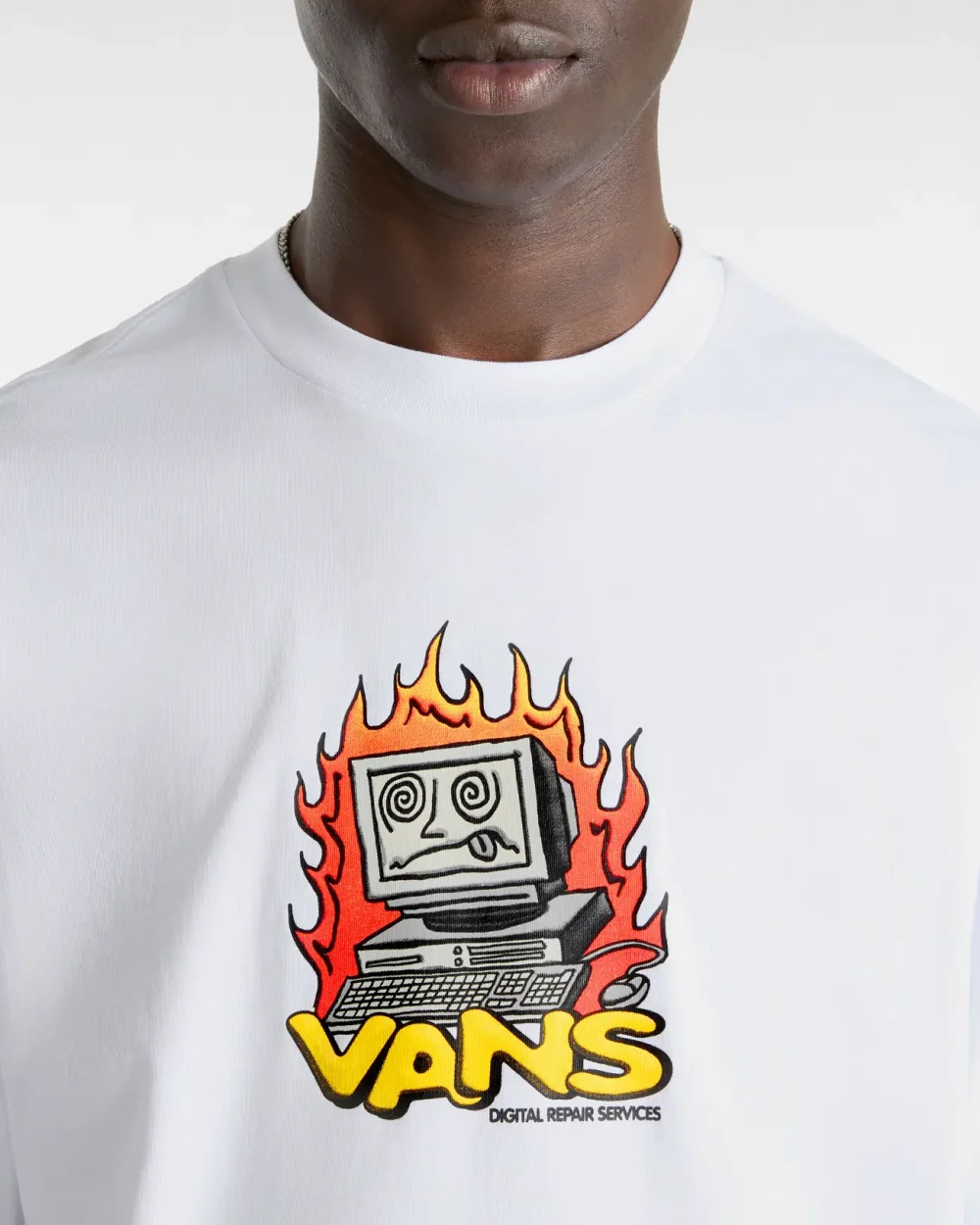 VANS - טי שירט Digital Repair – V00HFKWHT – white – 5