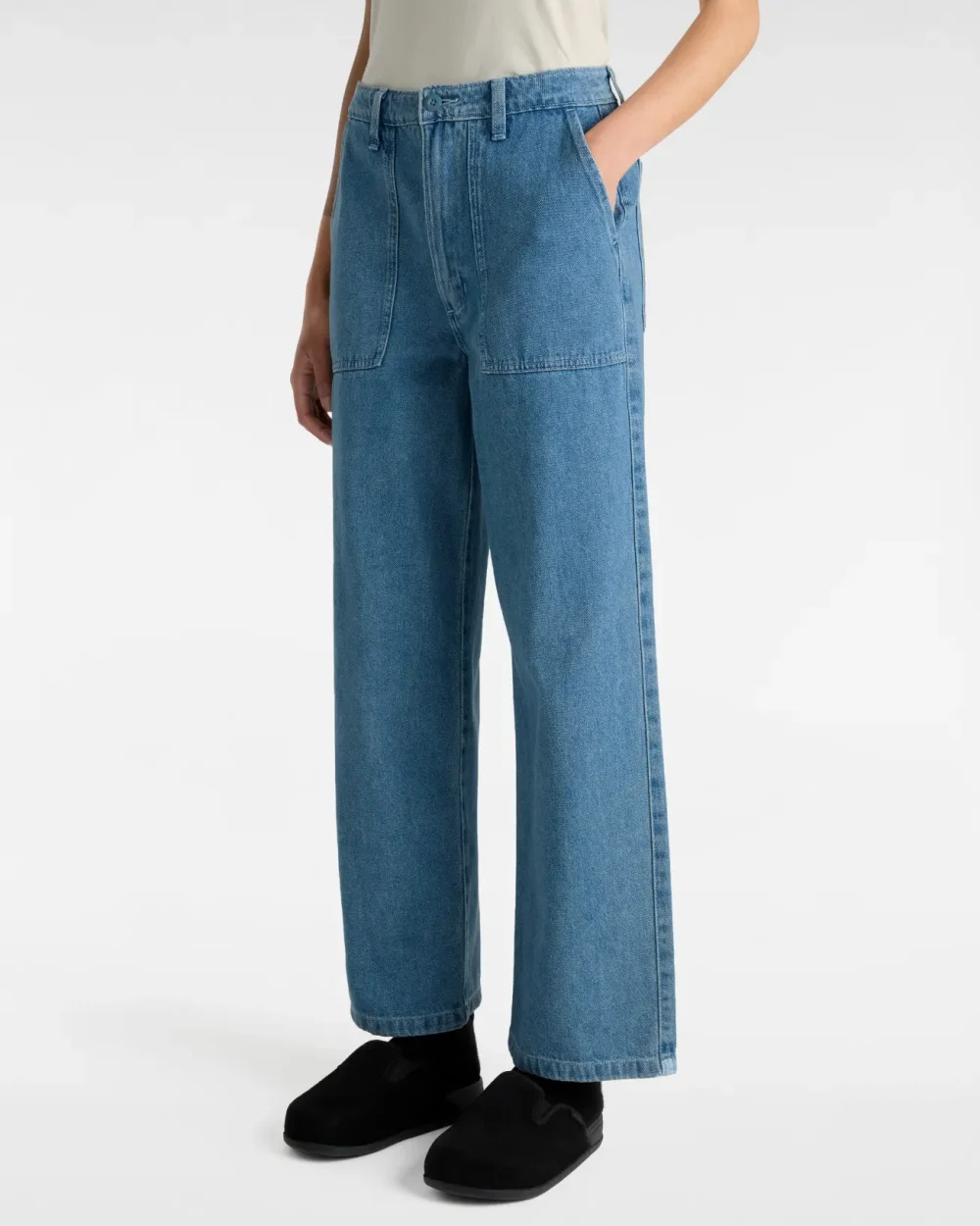 VANS - ג'ינס Union Relaxed Carpenter – V00HGC7W6 – stone-wash – 2