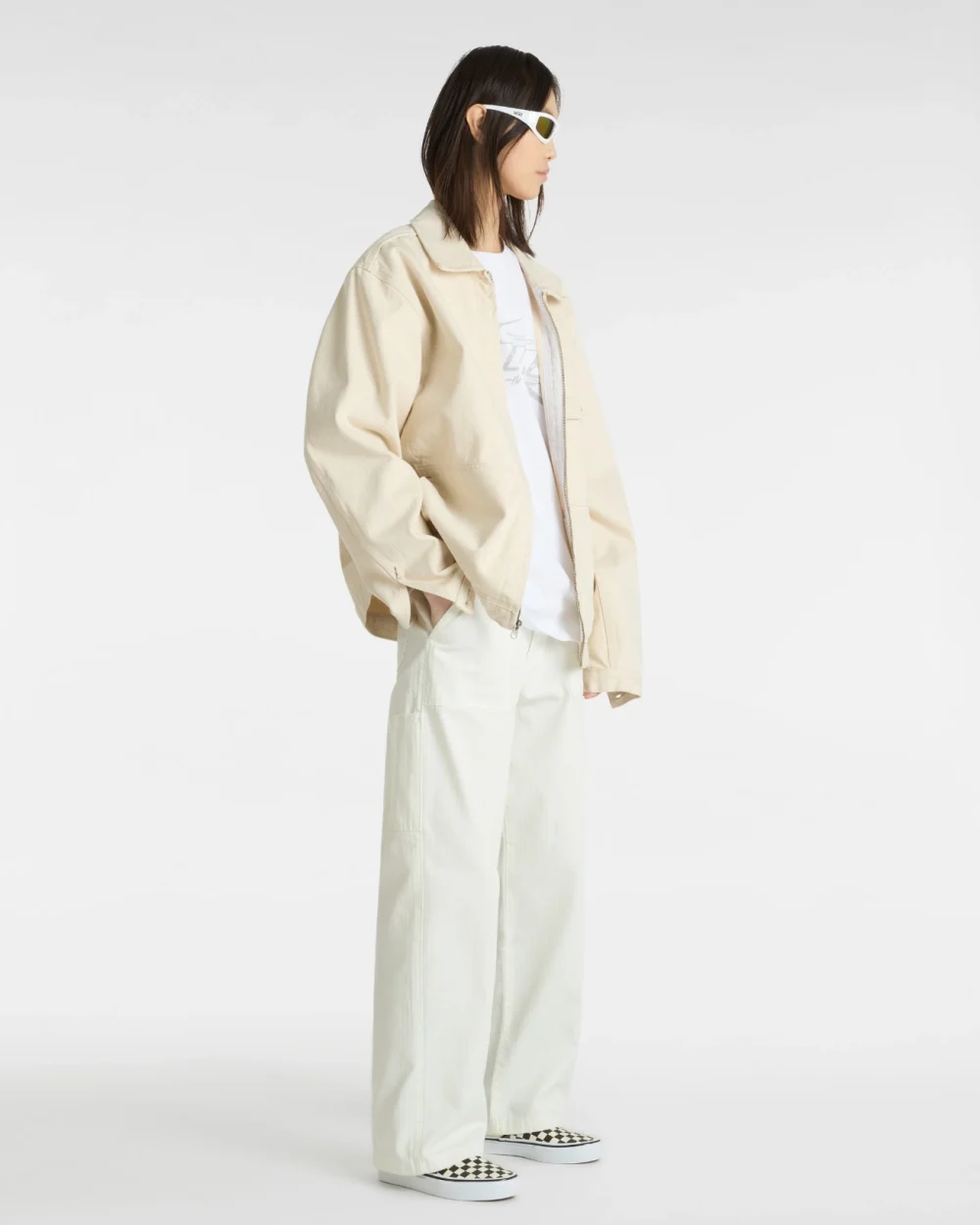 VANS - מכנסיים ארוכים Union Carpenter – V00HGJFS8 – marshmallow – 5