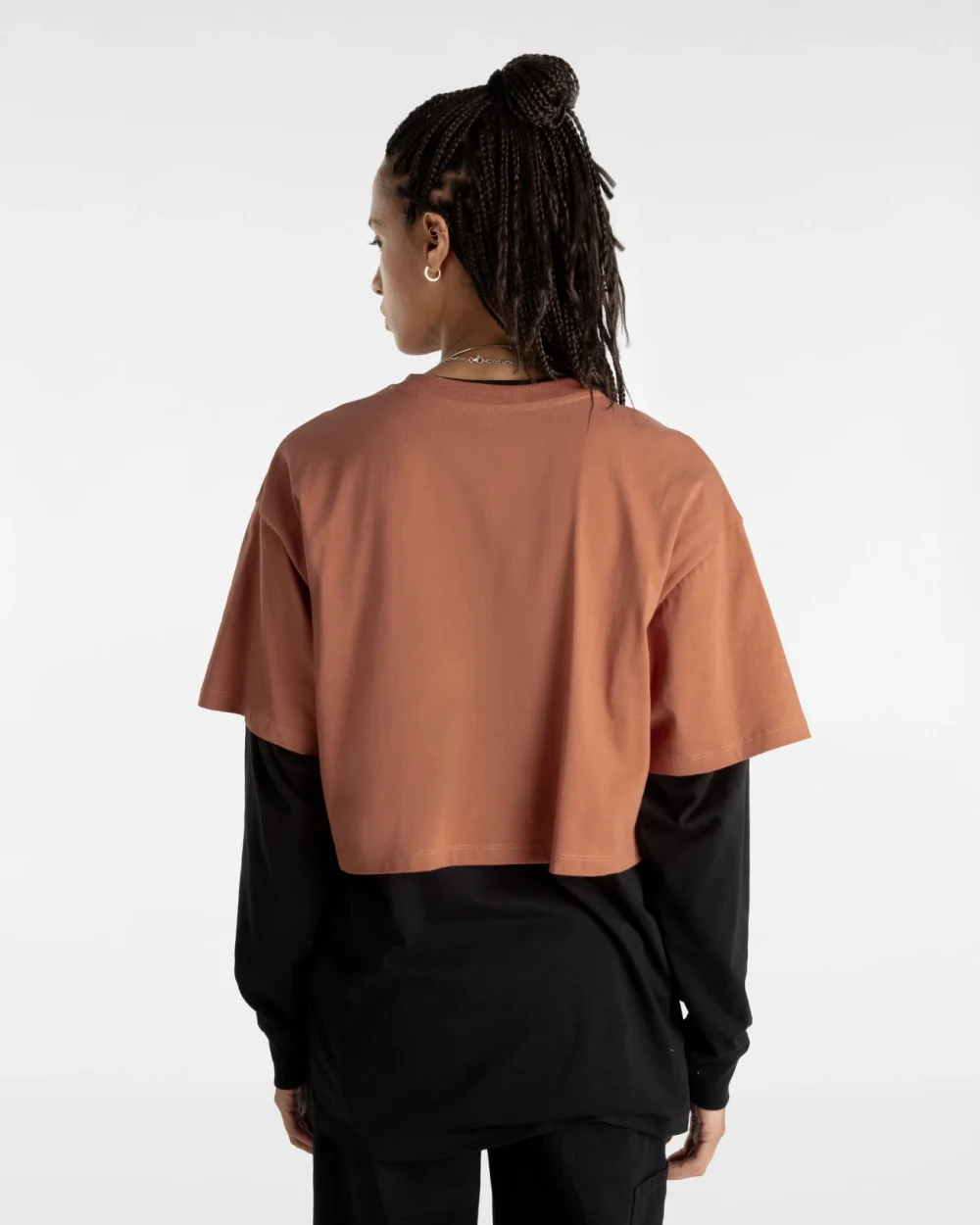 VANS - טי שירט First Team Relax Crop – V00HHEC9J – auburn – 3