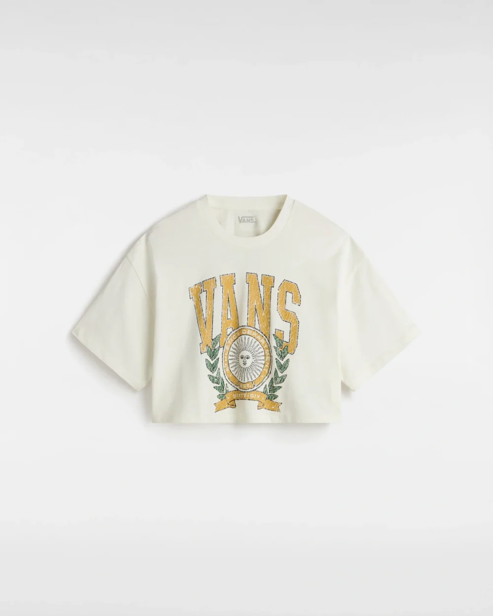 VANS - טי שירט First Team Relax Crop – V00HHEFS8 – marshmallow – 1