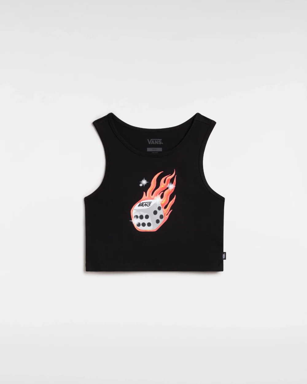 VANS - גופייה No Dice Fitted Crop – V00HHKBLK – black – 1