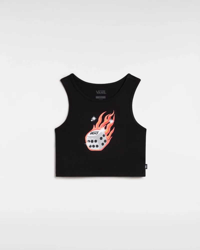 VANS - גופייה No Dice Fitted Crop – V00HHKBLK – black – 1
