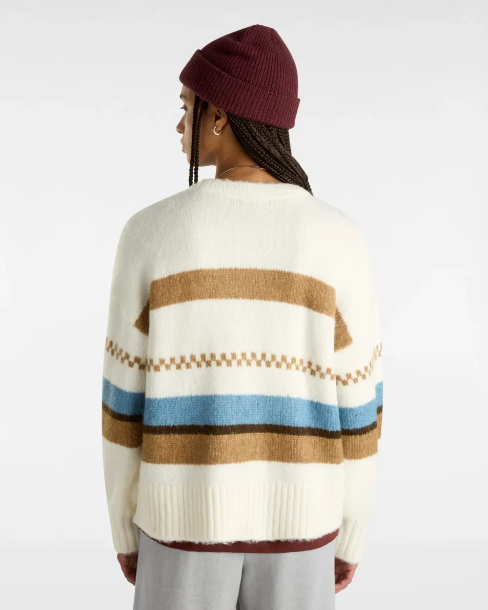 VANS - קרדיגן Valerie Stripe – V00HJBFS8 – marshmallow – 3