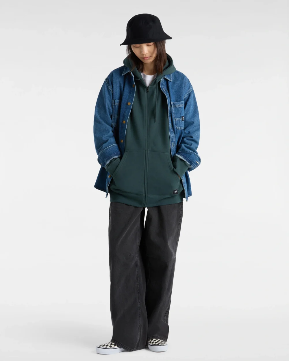 VANS - קפוצ'ון Original Standards Loose Full Zip – V00HPG2LN – green-gables – 3