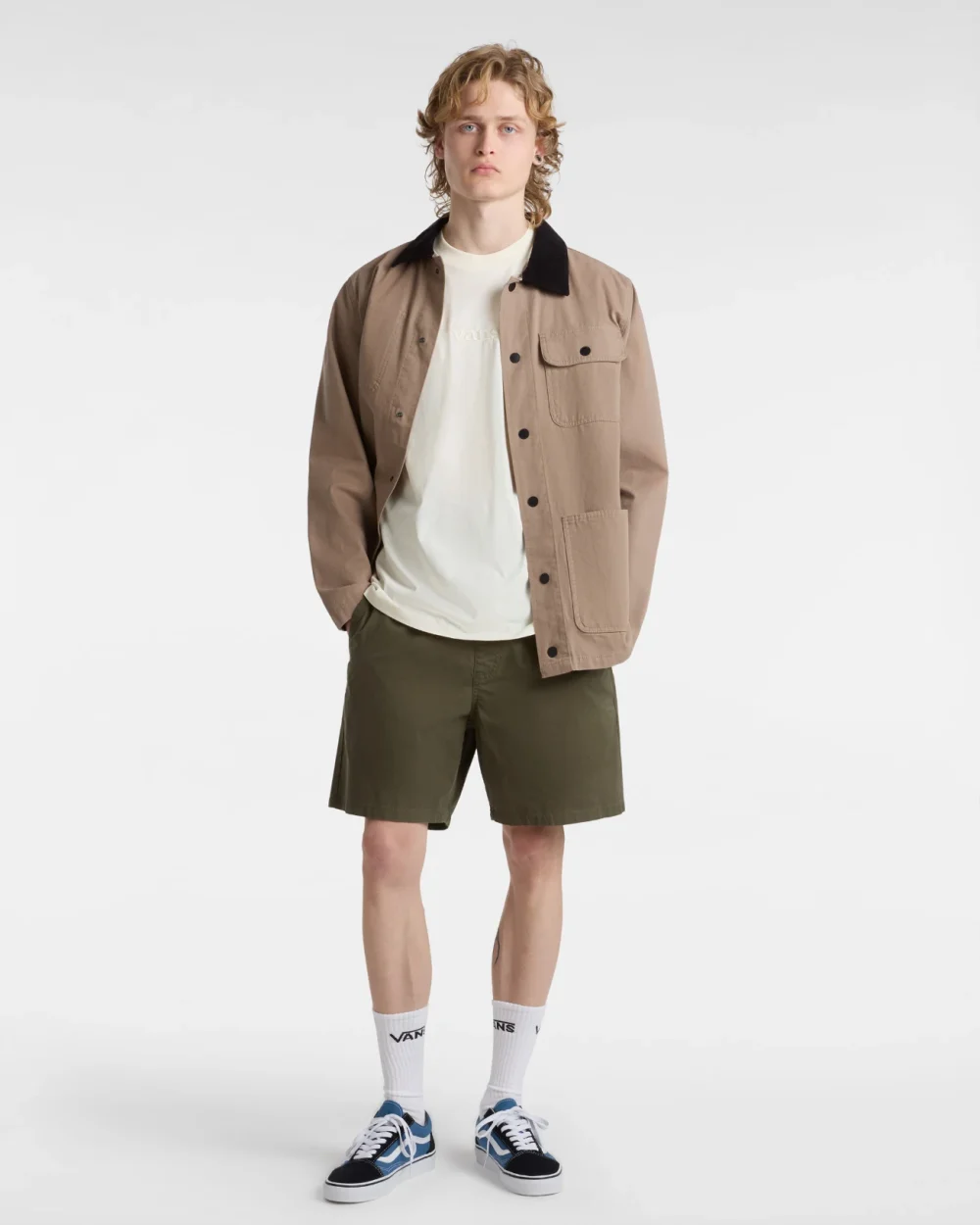 VANS - טי שירט Essential Loose – V00HPZ3KS – antique-white – 2