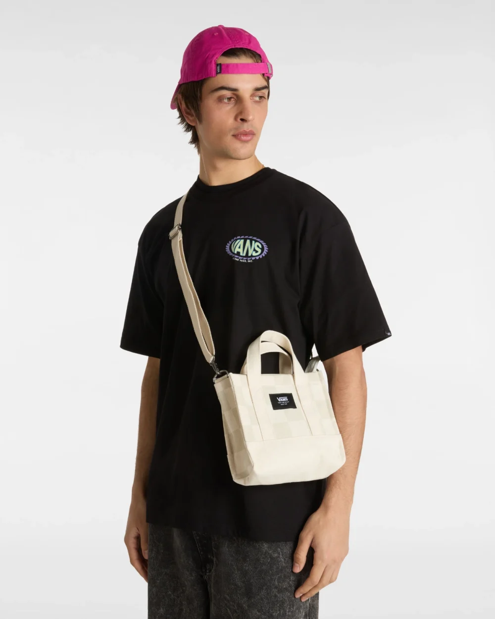 VANS - תיק צד Lil Pergs Tote – V00HRW2N1 – oatmeal – 4