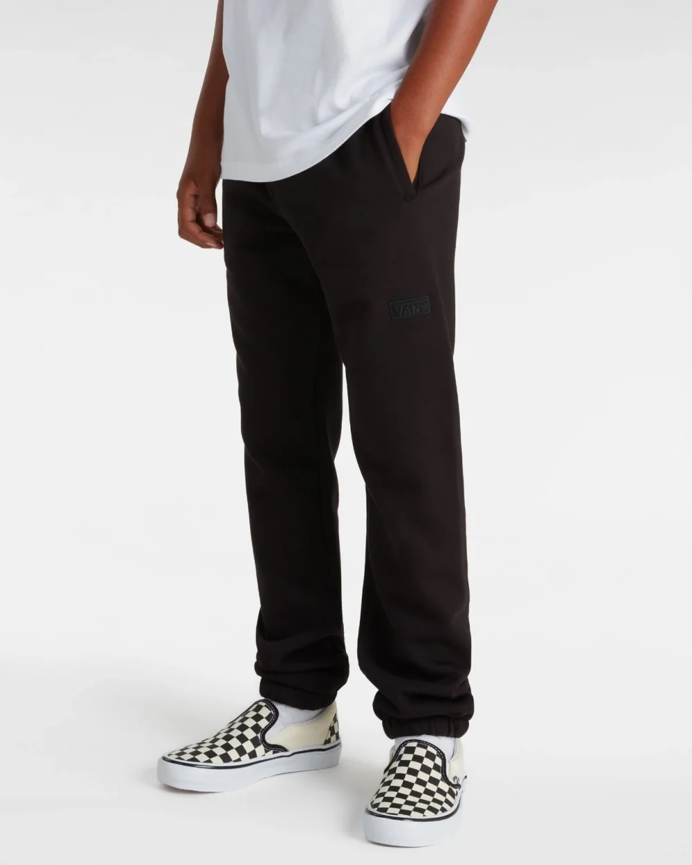 VANS - מכנסיים ארוכים נוער By Core Basic Relaxed Fleece – V00JBABLK – black – 2