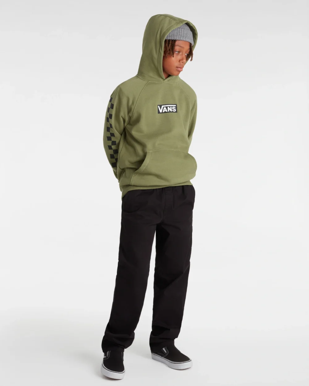VANS - קפוצ'ון נוער By Vans Boxed – V00JBRZBF – loden-green – 5